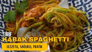 En Pratik Tarif  Kabak Spagetti Tarifi yemek spaghetti [upl. by Aicnom]