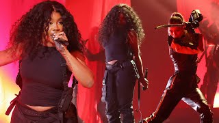 GRAMMYs SZA Dodges Swords in Kill Bill Performance [upl. by Hughie]