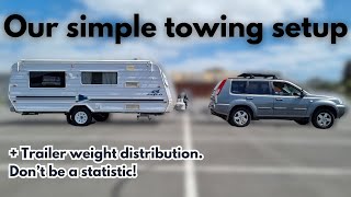 Our simple towing setup  Trailer weight distribution  Xtrail T30 [upl. by Lind]