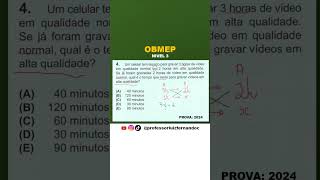 OBMEP 2024 nível 3 Um celular tem espaço obmep matematica fyu foryou viral [upl. by Anuaek]