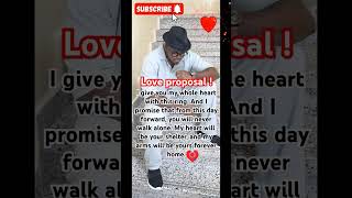 Love proposal💍relationship shortfeed love quotes viralsong heart loveyou [upl. by Anoik568]