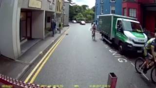 Lycra Wanker cyclists putting themselves at risk overtaking parked vehicle [upl. by Madlin]