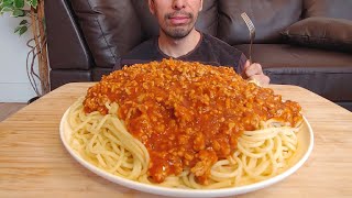 ASMR  SPAGHETTI BOLOGNESE HOMEMADE PASTA MEAT SAUCE MUKBANG EATING SHOW [upl. by Odnesor]