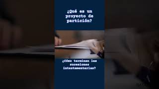 ¿Qué es un proyecto de partición  ¿Cómo termina una sucesión intestamentaria  Saucedo Abogados [upl. by Nylynnej551]