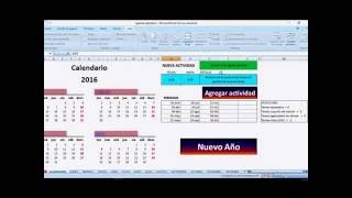 agenda calendario en excel [upl. by Kelcie]