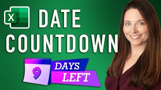 Create Date Countdown in Excel  Countdown Timer of Days Remaining [upl. by Pasia988]