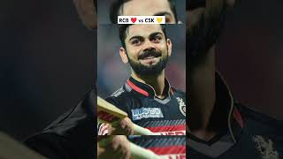 RCB❤️vs CSK💛 rcb csk shorts ytshorts sports cricket viratkohli msdhoni [upl. by Ahsemad314]