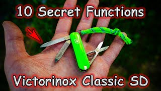 10 Secret Functions of the Mini Swiss Army Knife Victorinox Classic SD [upl. by Ardnuahs]