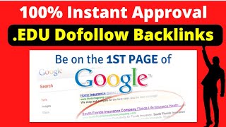 100 Instant Approval EDU Dofollow Backlinks  Dofollow backlinks edubacklinks [upl. by Schroth107]