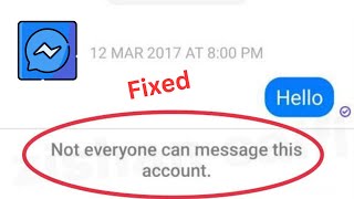 How to Fix Messenger Not Ereryone Can Message This Account Problem On iPhone [upl. by Akenot]