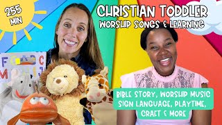 Christian Toddler Learning amp Bible Story  Preschool Christian Learning  Sign Language  Worship [upl. by Anayra59]