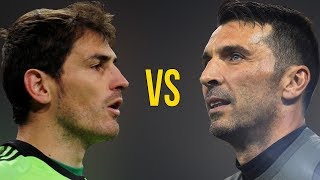 Gianluigi Buffon VS Iker Casillas  Who Is The Best Goalkeeper  Amazing Saves  2018 [upl. by Evoy]