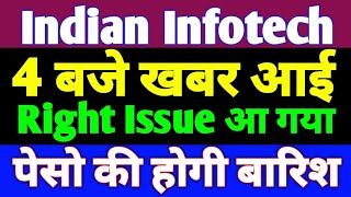 Indian Infotech and Software Right Issue आ गया☀️Indian Infotech and Software Share latest news [upl. by Pandolfi234]