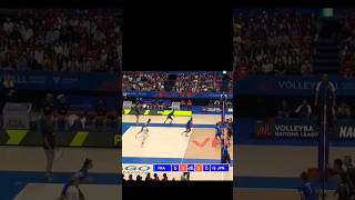 Japan 🇯🇵 vs France 🇨🇵 in volleyball volleyball volley sport [upl. by Aiekahs551]