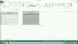 2023 ka calendar excel main ese banaye  Calendar in Excel  2023 Calendar [upl. by Anawek]