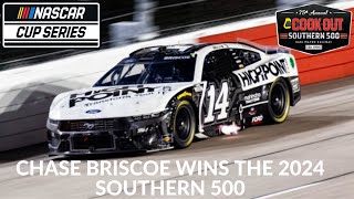 Chase Briscoe Wins The 2024 Southern 500 [upl. by Ymmac]