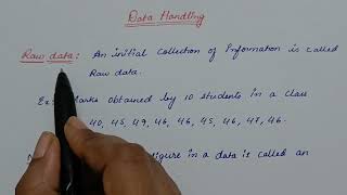 Definition of Raw data array rangefrequency  frequency distribution table [upl. by Lesh]