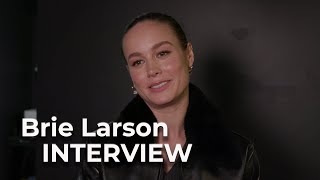 The Marvels 2023 Interview with Brie Larson PopIn NYC Theater [upl. by Aniaj]