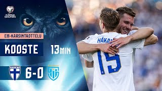 Huuhkajat Highlights 13 min  Suomi–San Marino 6–0  UEFA EURO 2024 karsinnat  1962023 [upl. by Ahoufe]