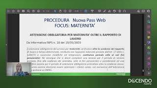 Indennità maternità fuori nomina  Passweb  Stefania Pierangeli [upl. by Talmud]