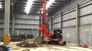 Tescar CF3 Plus  Low headroom mast piling rig  1200 mm diam pile [upl. by Yanahs]