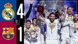 Real Madrid 41 FC Barcelona  HIGHLIGHTS  Spanish Super Cup final [upl. by Akimert]