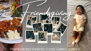 Friendsgiving 2024  Thanksgiving Surprise Food Games amp more [upl. by Chuipek]