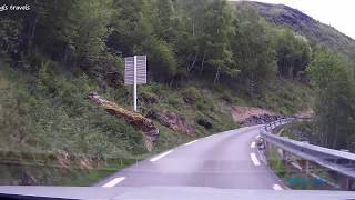 Norway Nature  Stegastein Viewpoint Norway  The Drive from Aurland to Stegastein Viewpoint amp back [upl. by Aissej110]