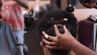 How to Apply Hair Glue  AfricanAmerican Hair Care [upl. by Eseerahs]