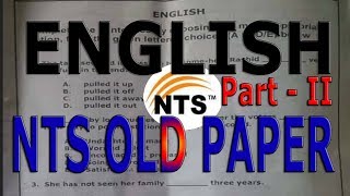 NTS Old Papers English Portion Selection of Similar words [upl. by Yauqram]