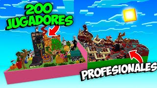 Enfrenté a 2 CONSTRUCTORES PROFESIONALES vs 200 JUGADORES en MINECRAFT [upl. by Adiela417]