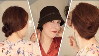 Easy NoCurl Hairstyles from the 1920s and 1930s for long hair [upl. by Agna965]