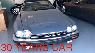 Jaguar 63 XJ S V12 TARGA 1988 starting after 4 years Old school [upl. by Ellimahs614]