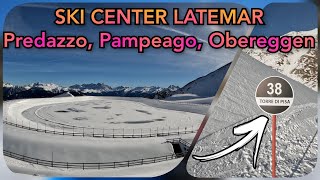 🇮🇹 Ski Center Latemar and black slope 38 Predazzo Pampeago Obereggen [upl. by Armbrecht]