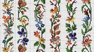 beautifull cross stitch border designs for everythings2024 crossstitch [upl. by Endora]