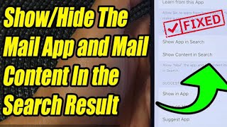 How To Fix Mail App Showing Up In The Search Result [upl. by Elstan]