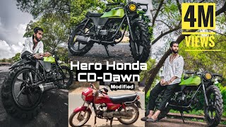 How to modified Hero honda CDDawn into cafe racer Almighty customsDeoghar Jharkhand [upl. by Gad504]