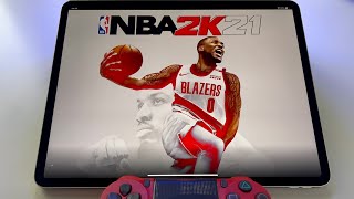 NBA 2K21  Stadia Pro  gameplay on iPad Pro 4th gen 129” iPadOS [upl. by Ailey518]