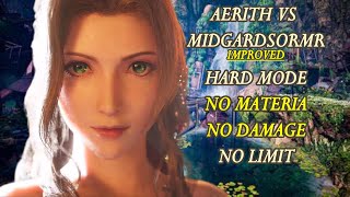 FFVII Rebirth Aerith Vs Midgardsormr No Materia No Damage No Limit Improved Hard Mode [upl. by Starobin]