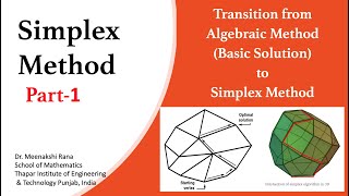 Simplex Method Part1 Introduction amp Transition from Algebraic to Simplex Method [upl. by Ojahtnamas]