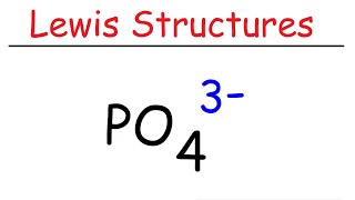 PO4 3 Lewis Structure  The Phosphate Ion [upl. by Oleic]