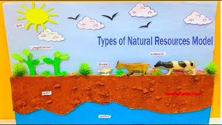 Types of Natural Resources Model Making  DIY  science project  HowToFunda [upl. by Tabshey]