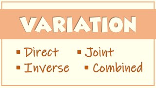 Direct Inverse Joint and Combined Variation Grade 9  Ms Rosette [upl. by Faludi]