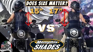 Memphis Shades Road Warrior Fairing  15quot VS 17quot Windshield [upl. by Nnylrebma91]