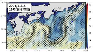 2024年11月25日までの黒潮「短期」予測 [upl. by Lerual]