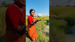 Village lady traditional hook fishing in the canal mud water canalfishing fishingmethods fishing￼ [upl. by Elana]