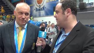 Eurocup Final game 2 postgame interview Coach Rimas Kurtinaitis BC Khimki Moscow region [upl. by Denyse817]