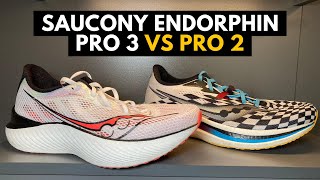 Saucony Endorphin Pro 3 vs Pro 2  Review [upl. by Neddy]