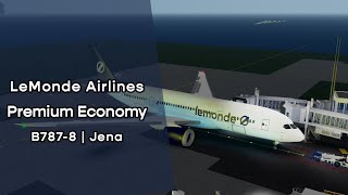 LeMonde Airlines  Jena International Airport  B7878  Premium Economy Full Review [upl. by Eldnar]