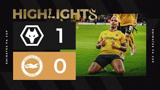 Lemina strikes early  Wolves 10 Brighton  FA Cup highlights [upl. by Niraa]